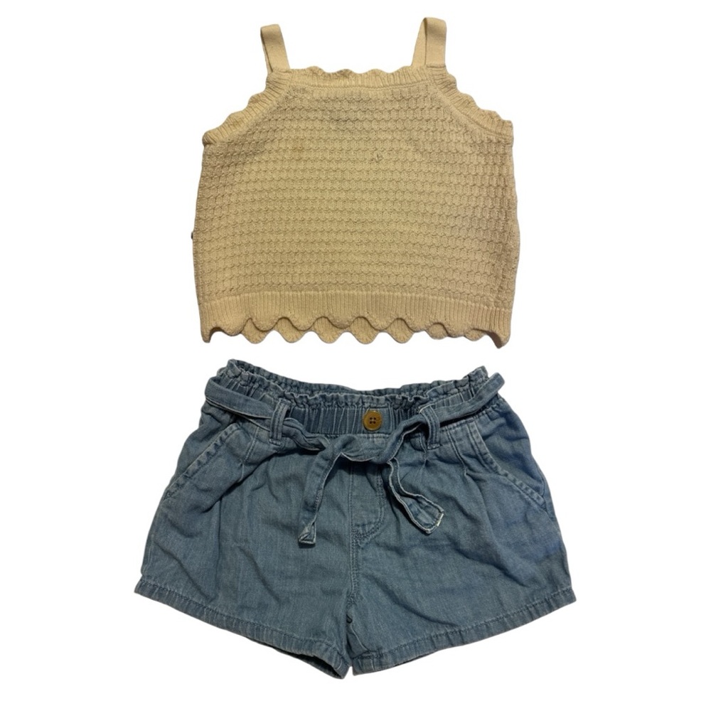 Girls Knit Top and Shorts Size 6/7
